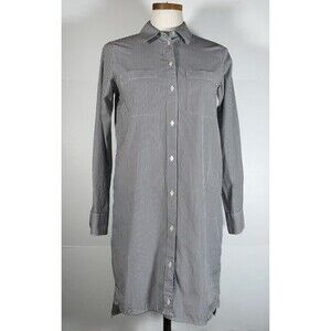 EVERLANE Cotton STRIPED Button Front PREPPY Shirting SHIRT Dress Sz 4